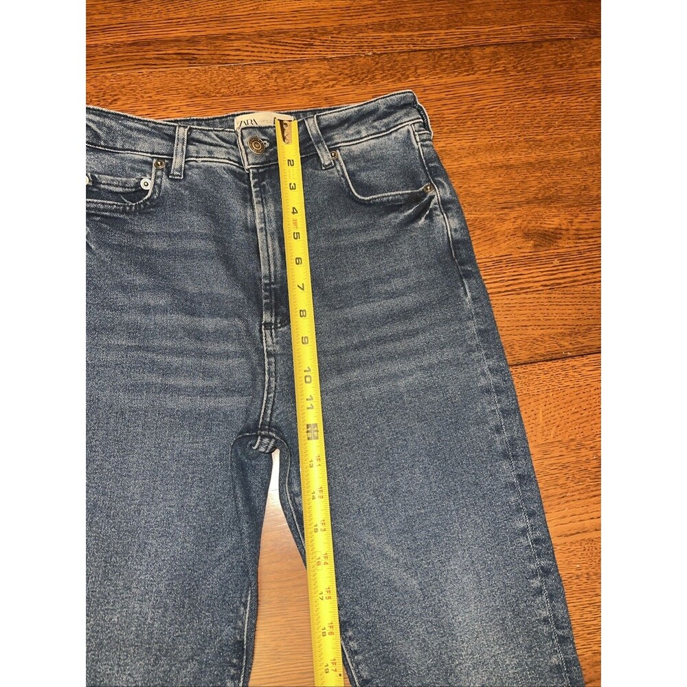 Zara Jeans Womens Size 4 Blue Stretch High Rise Skinny Pockets Casual Denim - Picture 7 of 9